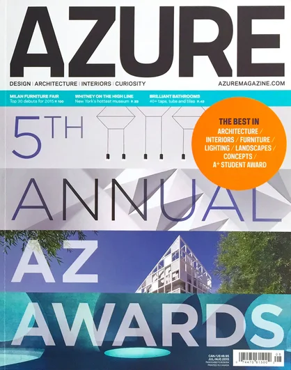 AZURE, Vol. 31, No. 241, July/August 2015. “Liepaja Thermal Bath.” Catherine Osborne, ed. p. 20, p. 80 and cover