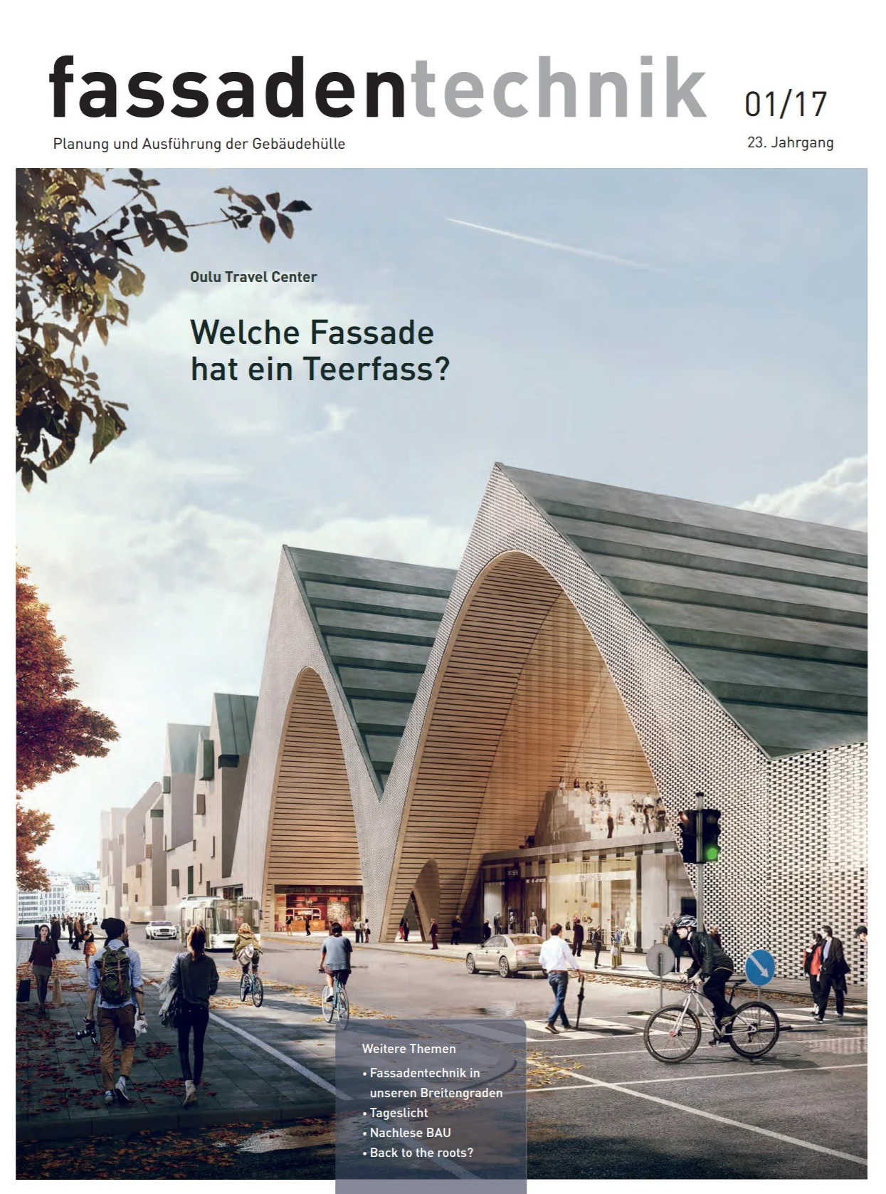 Fassadentechnik, January 2017. “Schwimmen im Käse.” p.6