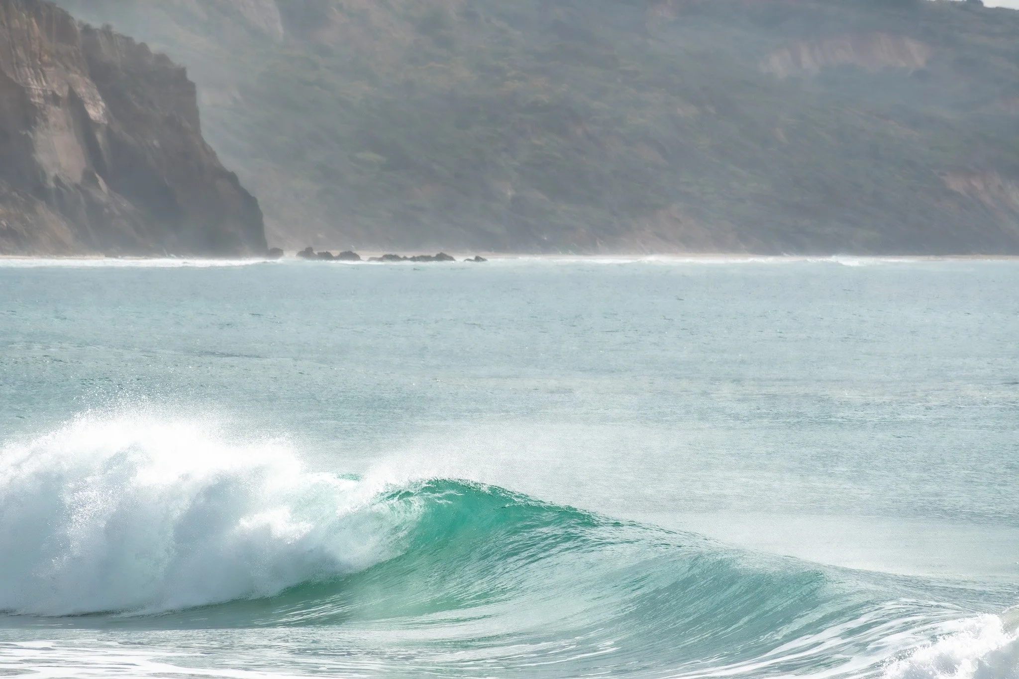 Breaking waves at Anglesea in Victoria, Australia  