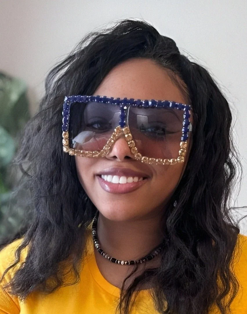 Blue & Gold Rhinestone Shades