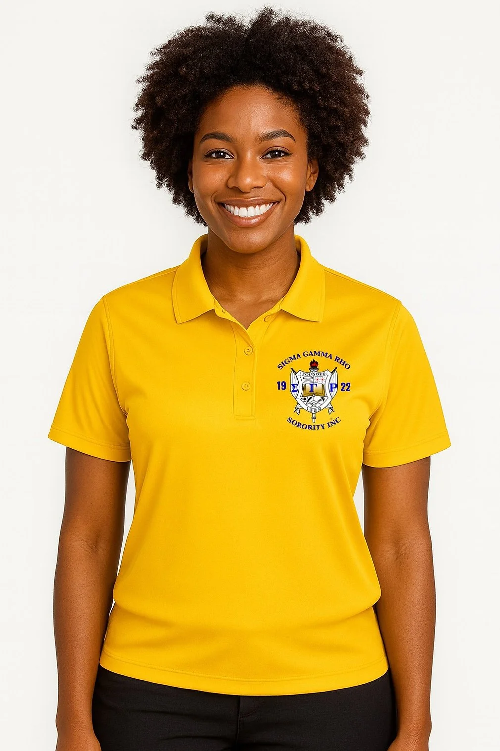 Gold Sigma Gamma Rho Polo Shirt