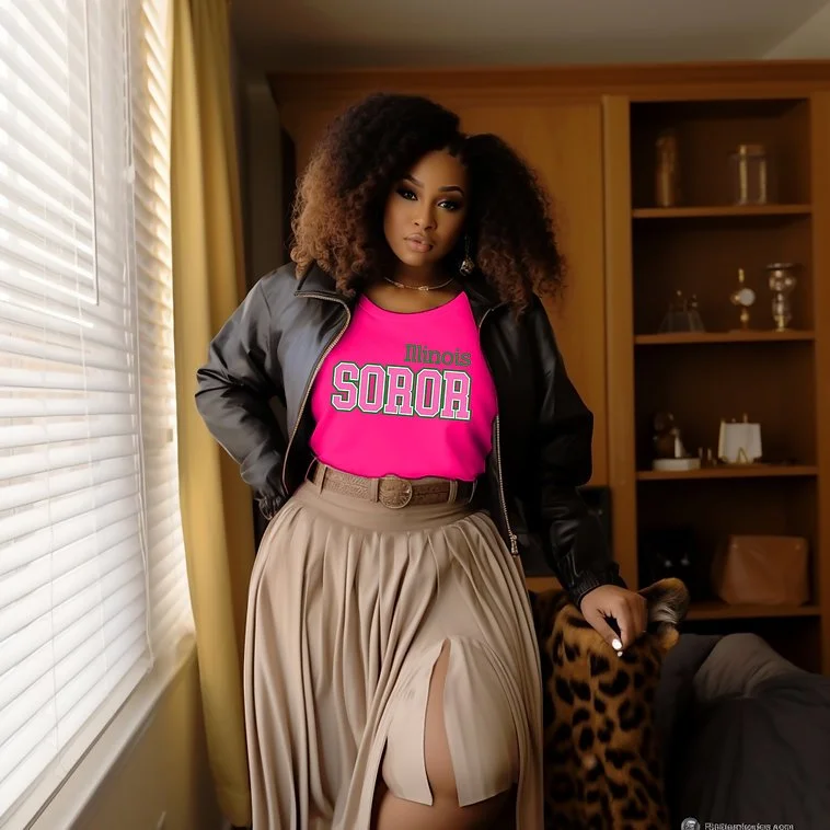 Standard Pink & Green Illinois Soror State Unisex Shirt