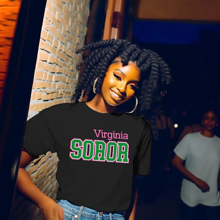 Standard Pink & Green Virginia Soror State Unisex Shirt