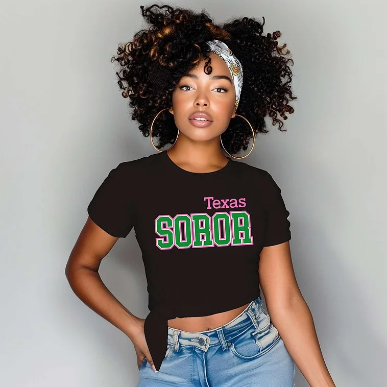 Standard Pink & Green Texas Soror State Unisex Shirt