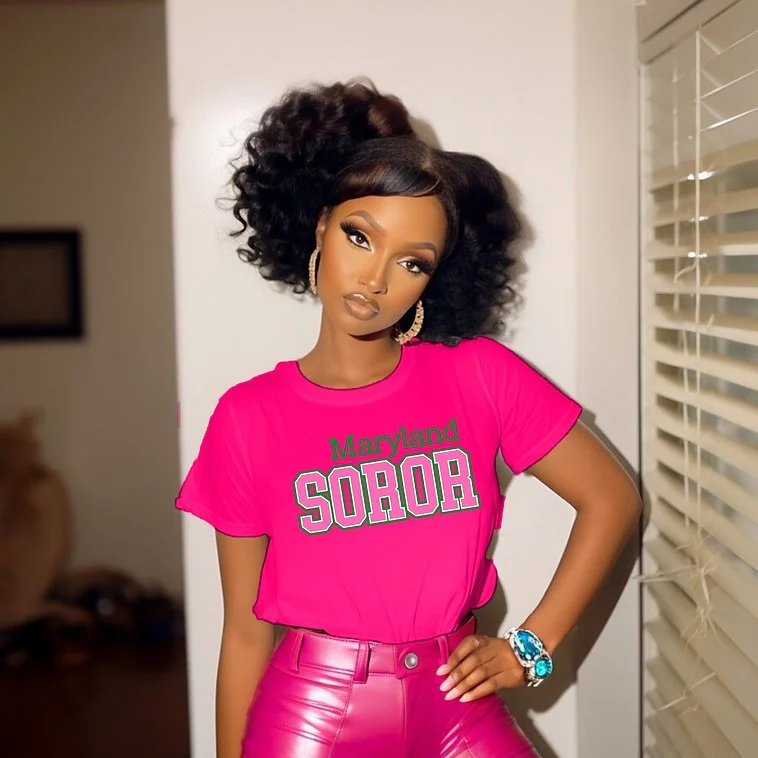 Standard Pink & Green Maryland Soror State Unisex Shirt
