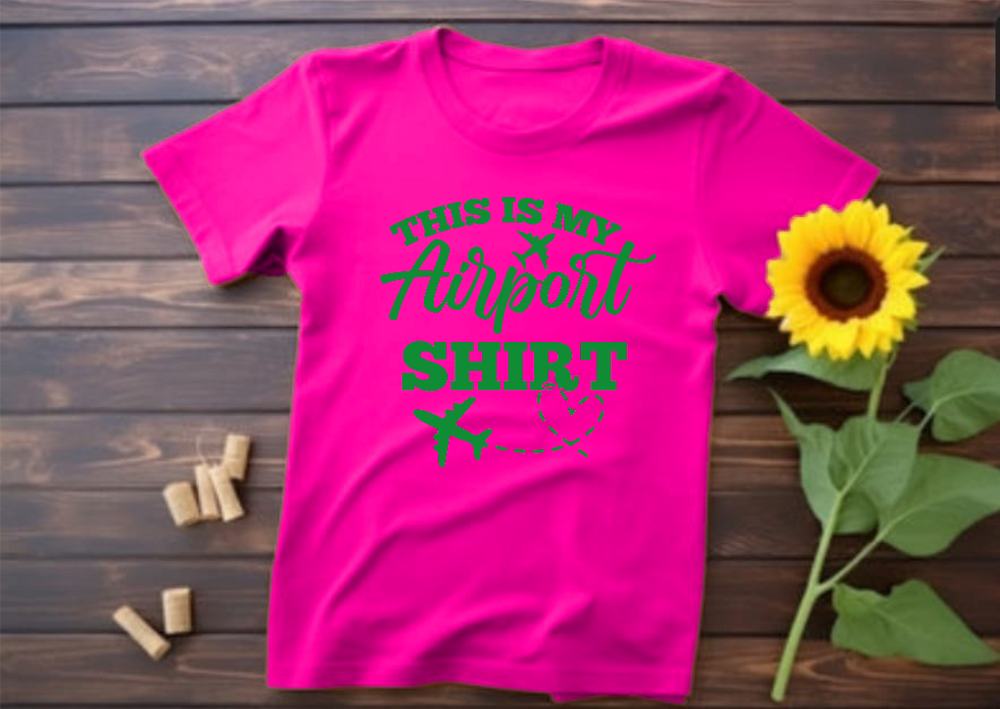 This is my Airport Shirt (Pink & Green ) Unisex