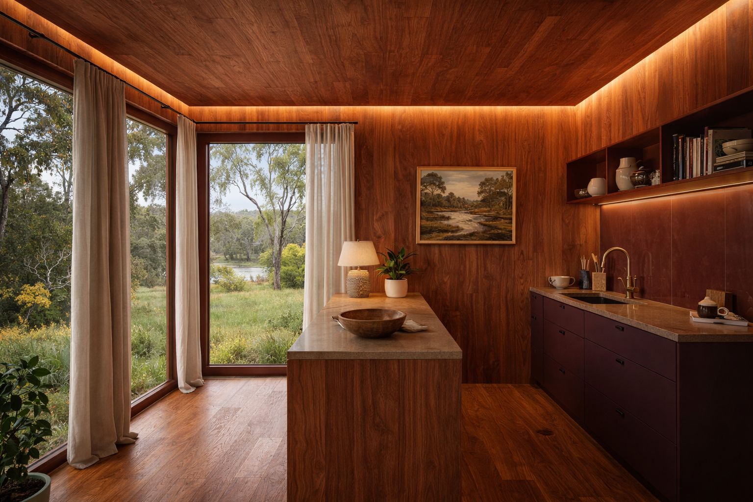 From Site Office to Light-Filled Holiday Cabin near the Murray River