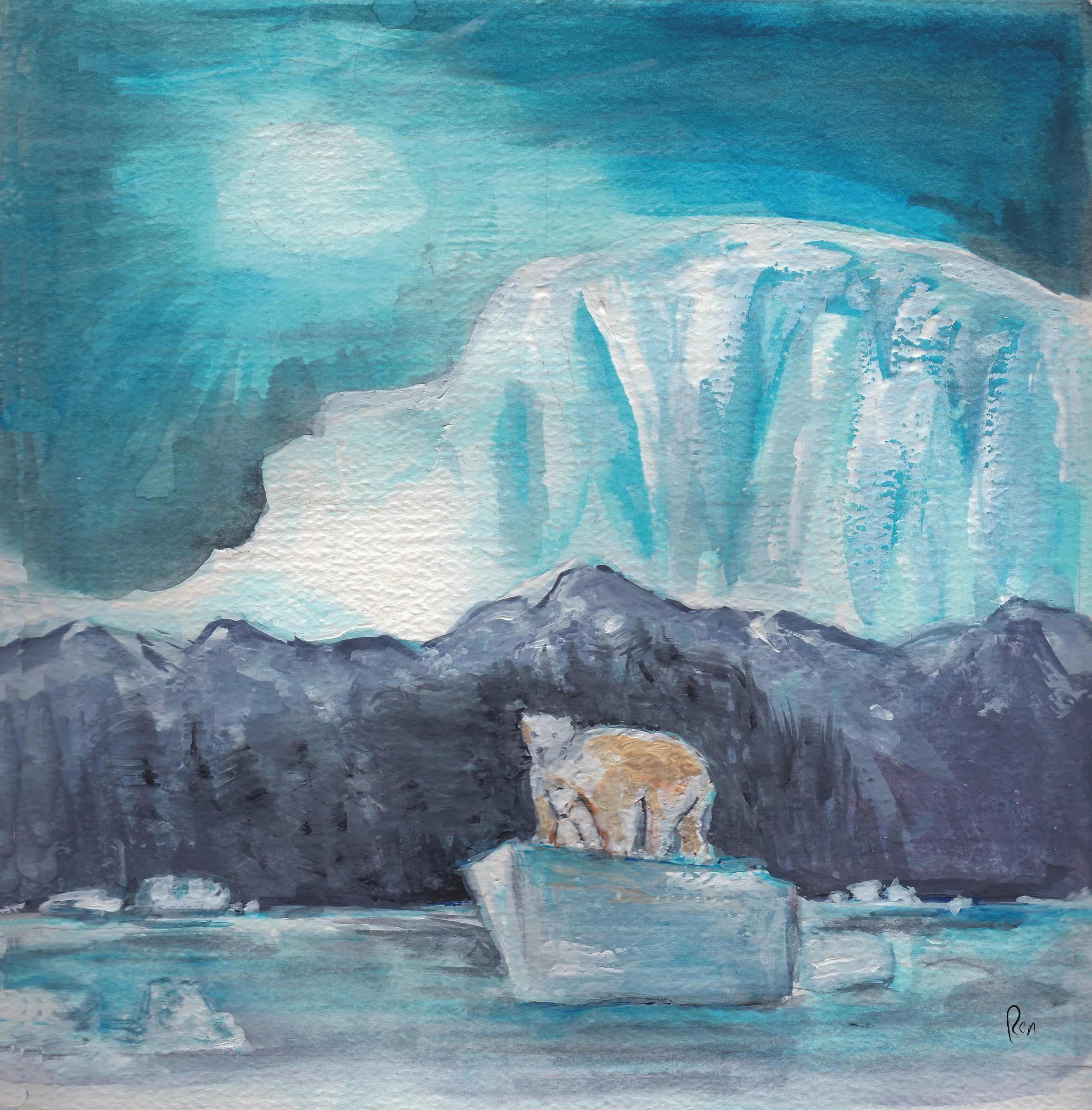 Glacial Polar Bear Mama