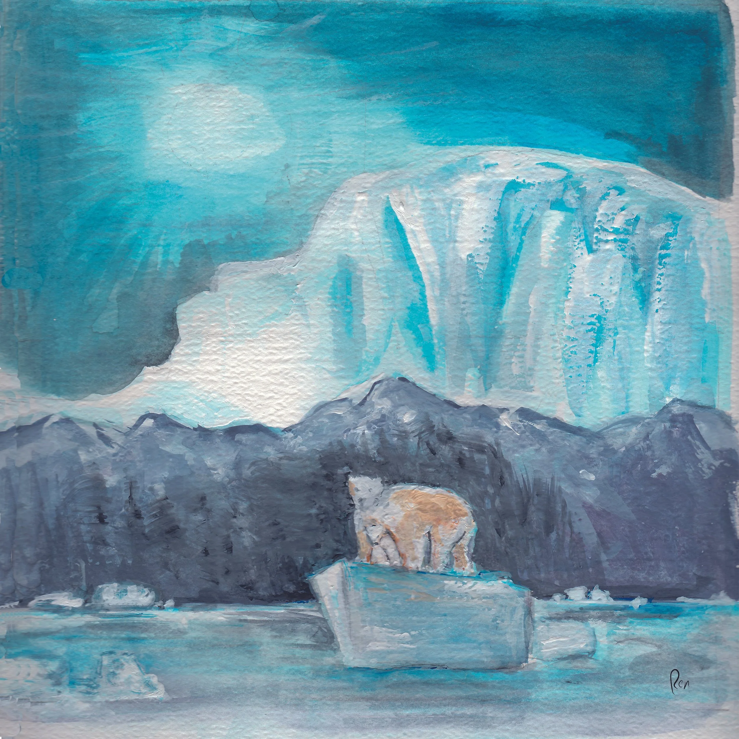 Glacial Polar Bear Mama