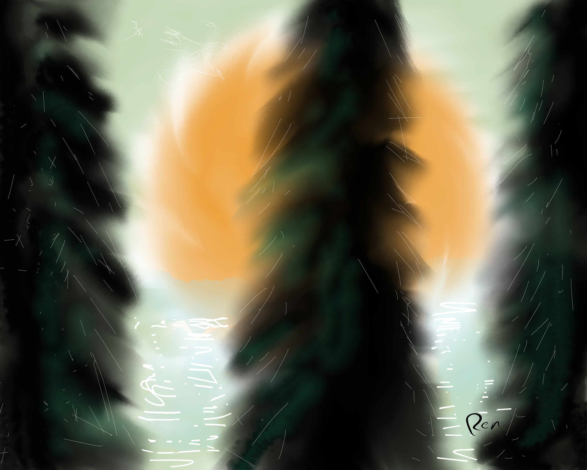 BAINBRIDGE ISLAND TREES
Original artwork by Lau(REN)
Artist’s note: “Drawn from the forests of Bainbridge Island—the place I call home and a destination known for its quiet, natural beauty—this illustration reflects the calm, evergreen character of t