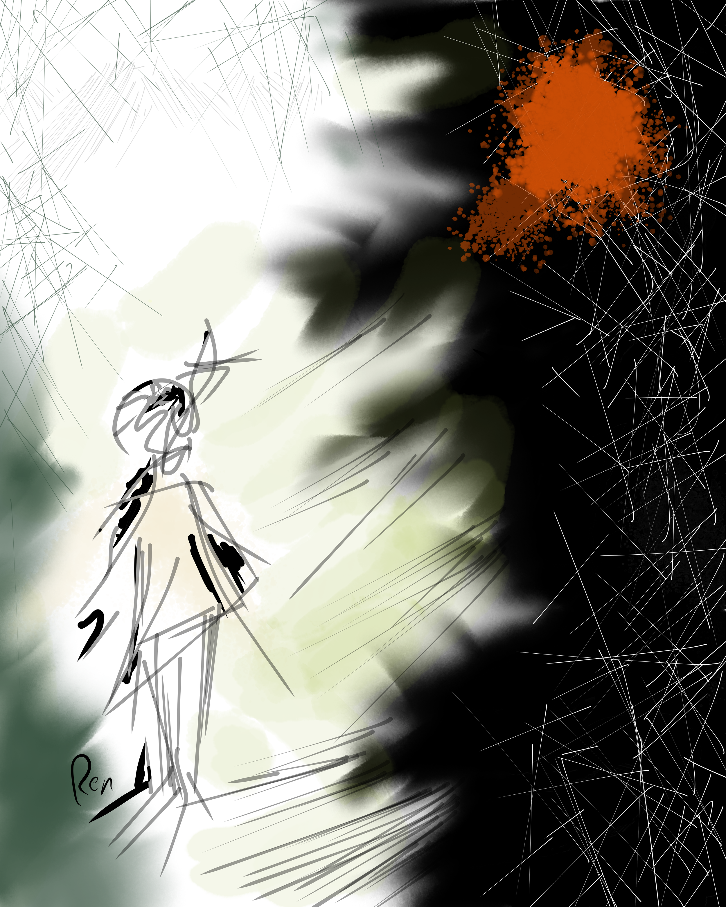 GIRL IN FOREST
Original artwork by Lau(REN 
A softly atmospheric illustration that brings a sense of calm to your creative space. Currently available as a greeting card. Framed artwork coming soon! 