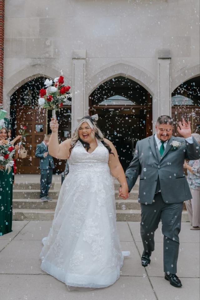 Their final farewell, leaving the church