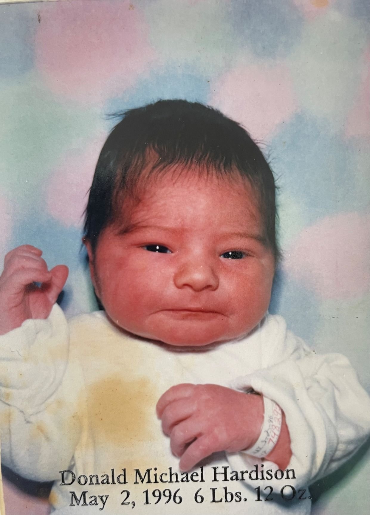 My son, Donald Michael III, born May 2, 1996
