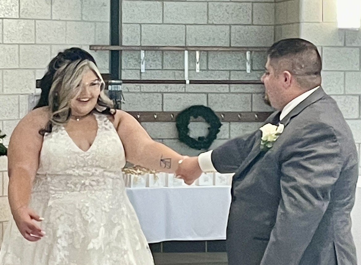 Their wedding reception and first dance as husband and wife