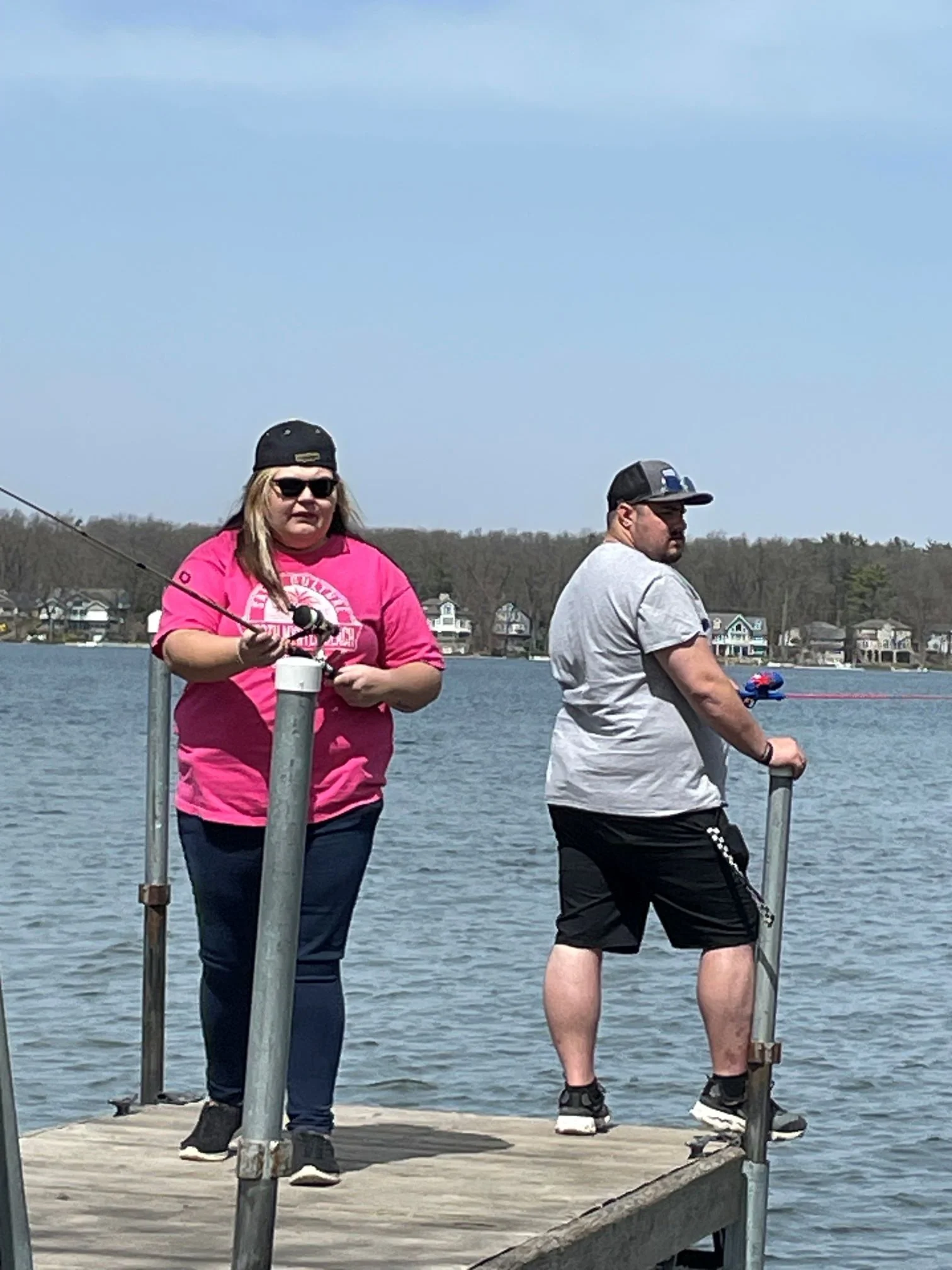 Fishing with dear ole dad. Clear Lake, Indiana