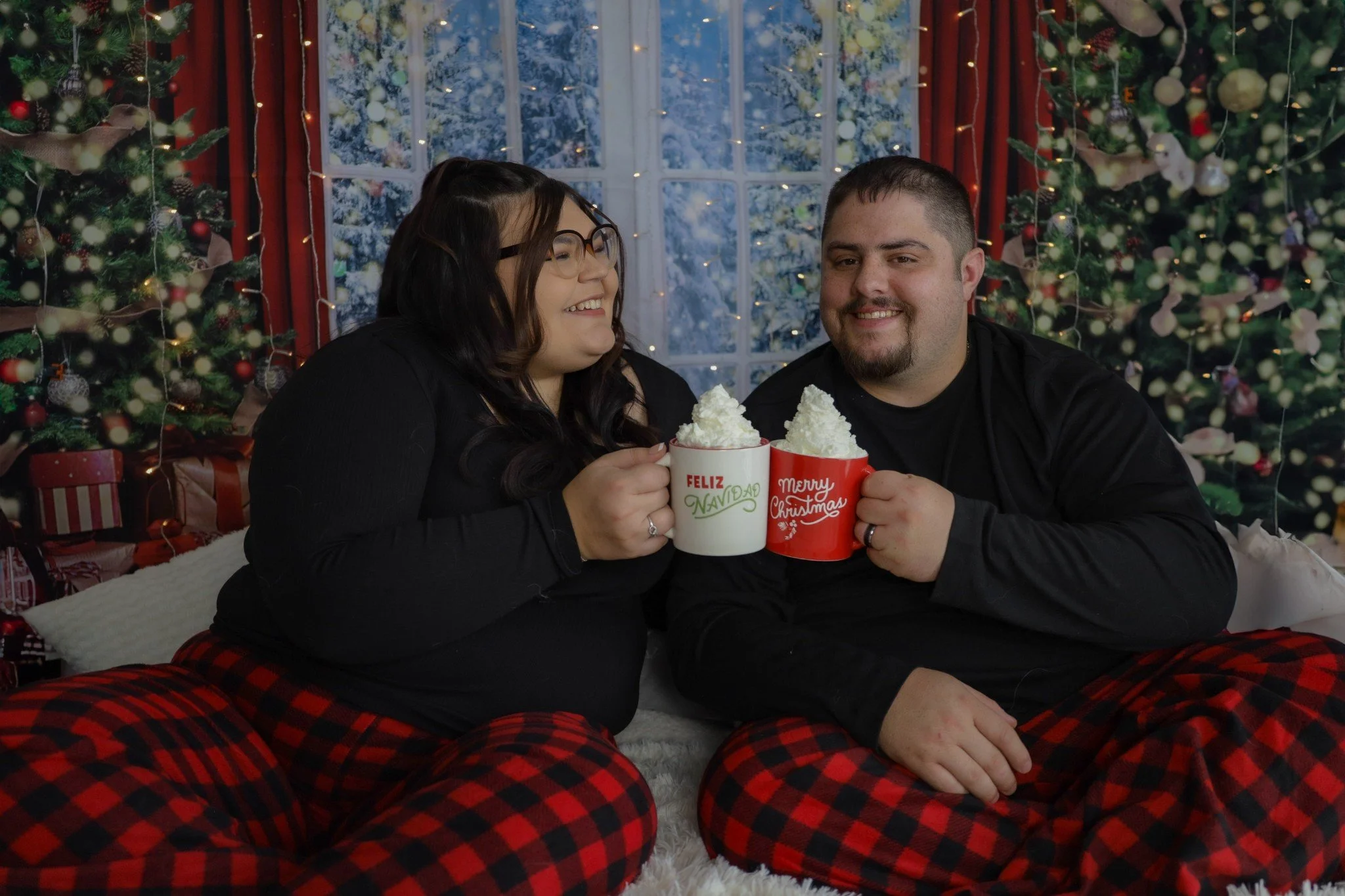 Donnie and Miranda, Christmas photo shoot