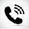 Icon of a hand touching a wireless signal, indicating a touch or tap action.