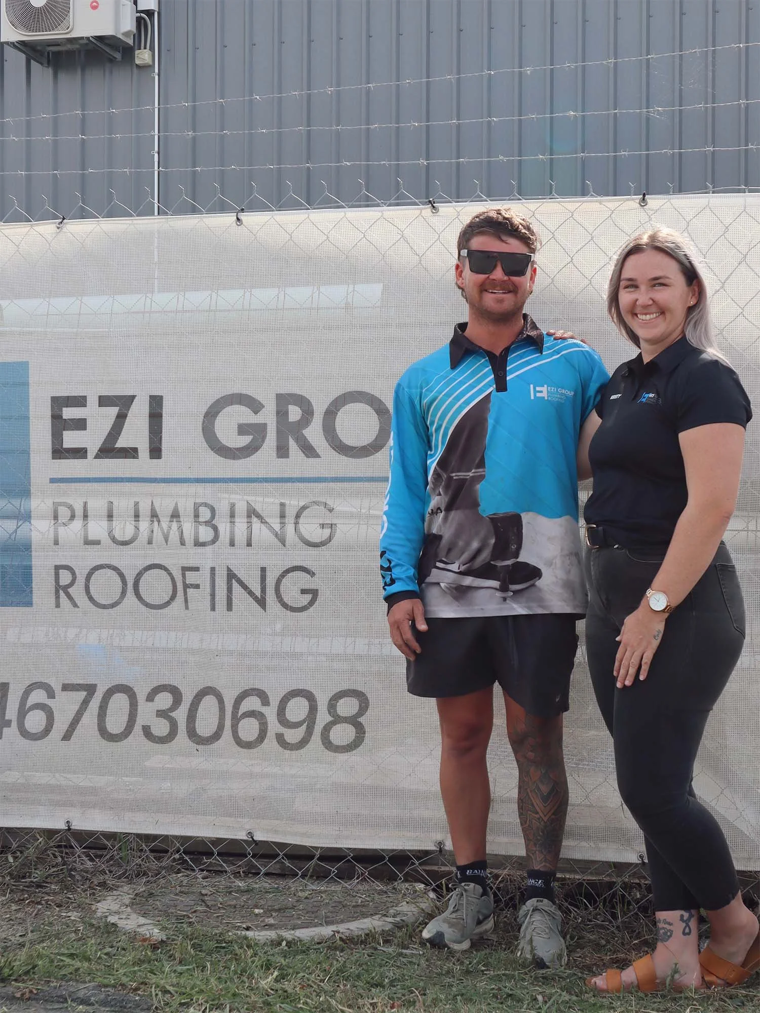 A photo of Kristy and Michael, owners of Ezi Group Pty Ltd