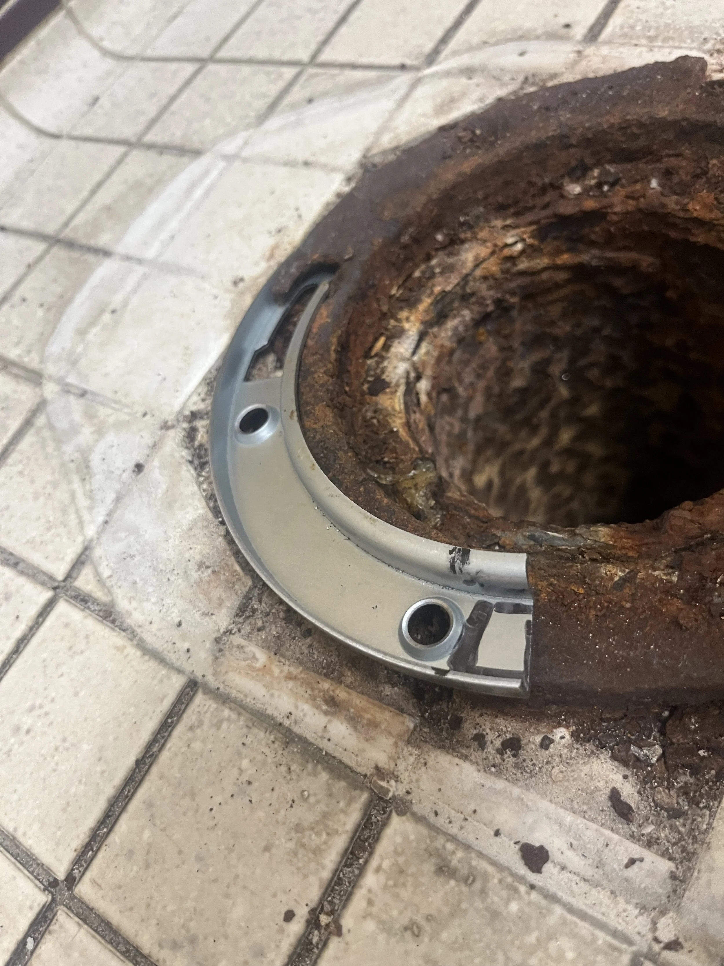 picture of a cast iron flange repair 