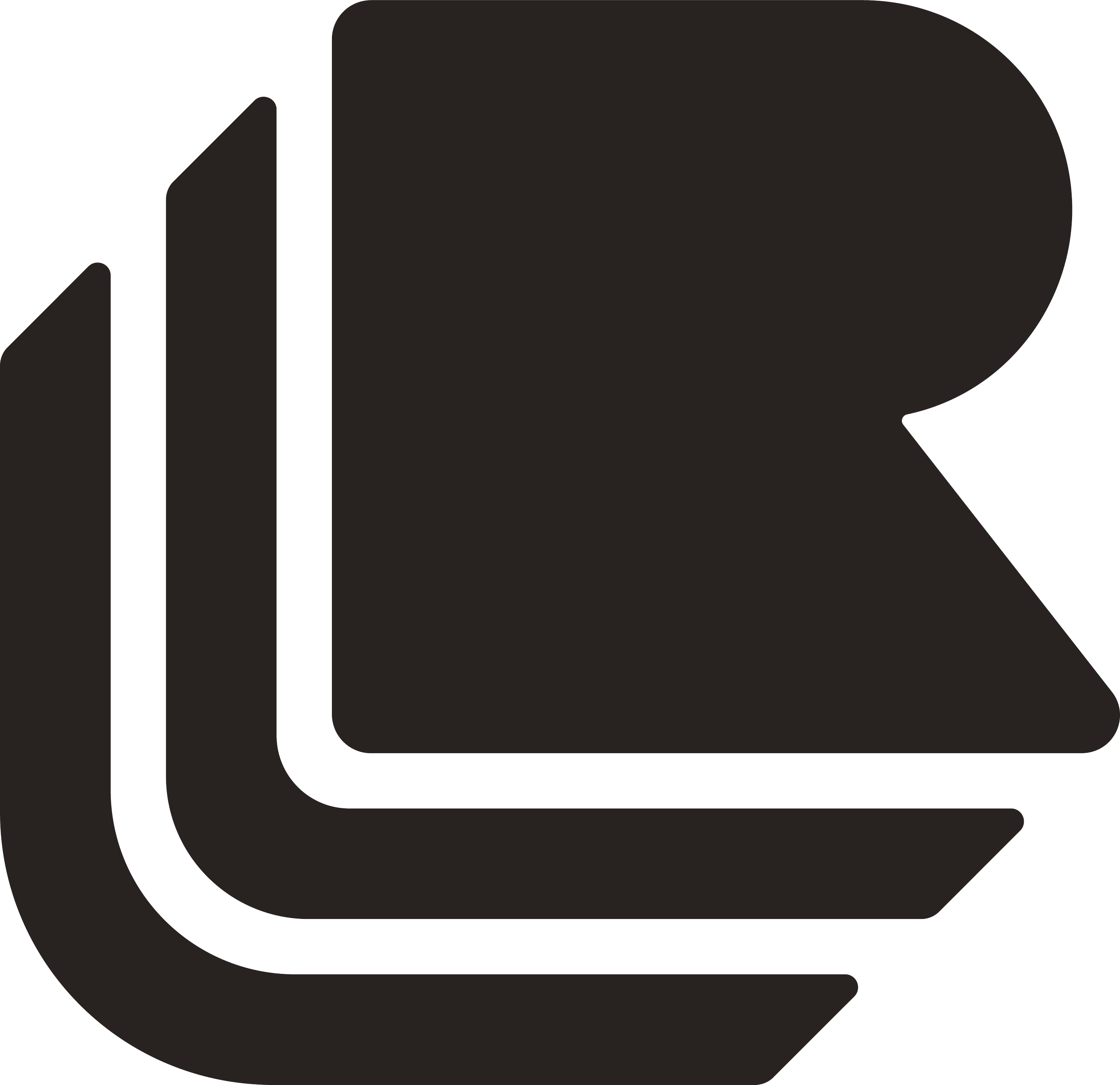 Rideback Rise logo that shows a black and white stylized R with overlapping geometric shapes, including arrows and rounded corners, forming a layered design.
