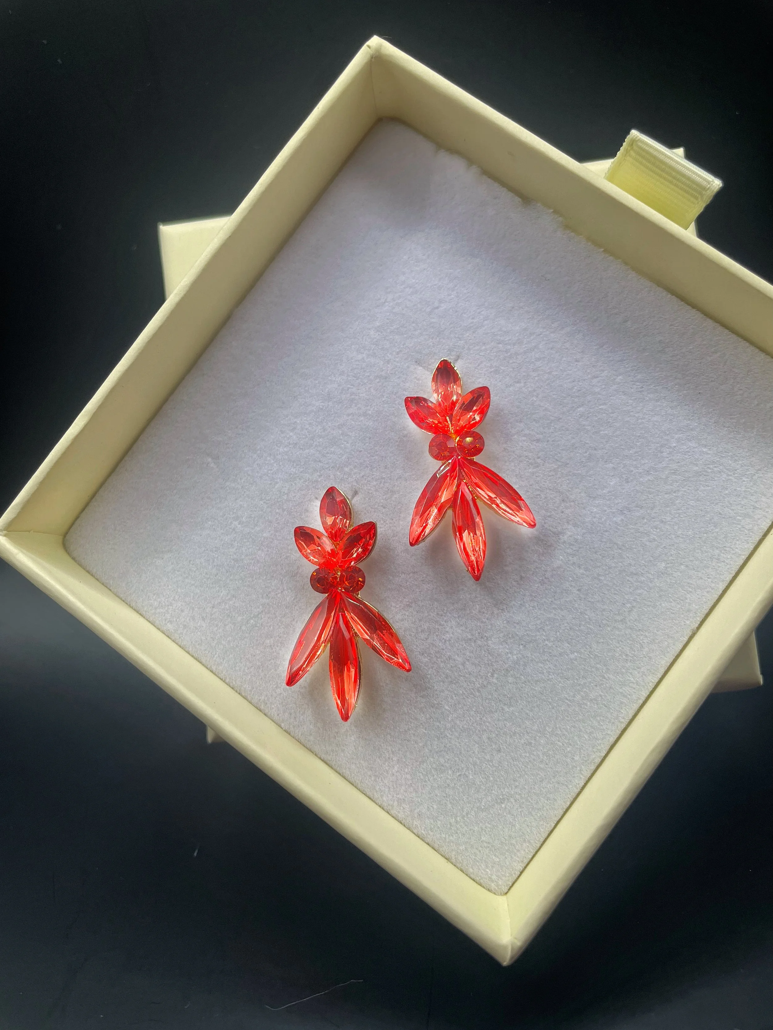 Orange Stone Earrings