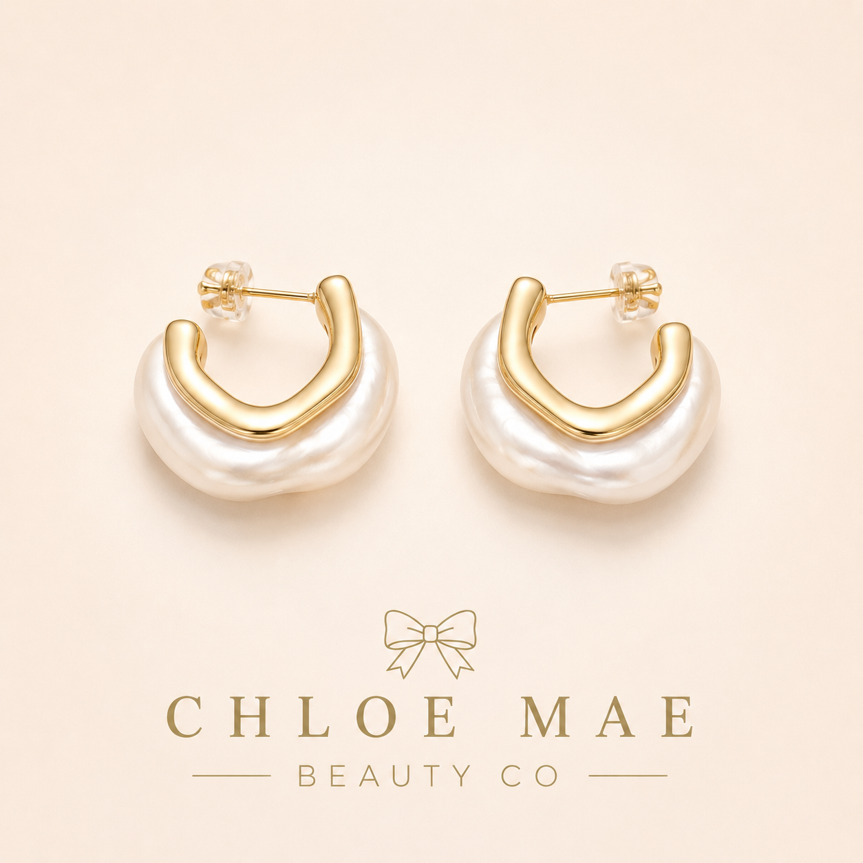 Pearl Hoop Earrings