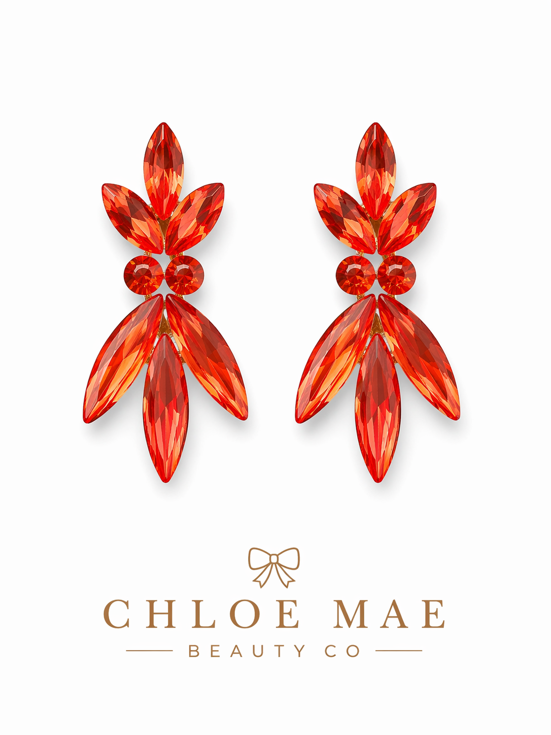 Orange Stone Earrings