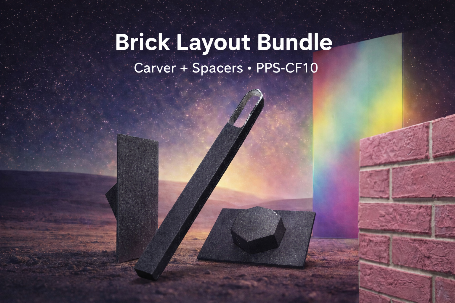 Brick Layout Bundle -CF Grout Carver + Spacer Set