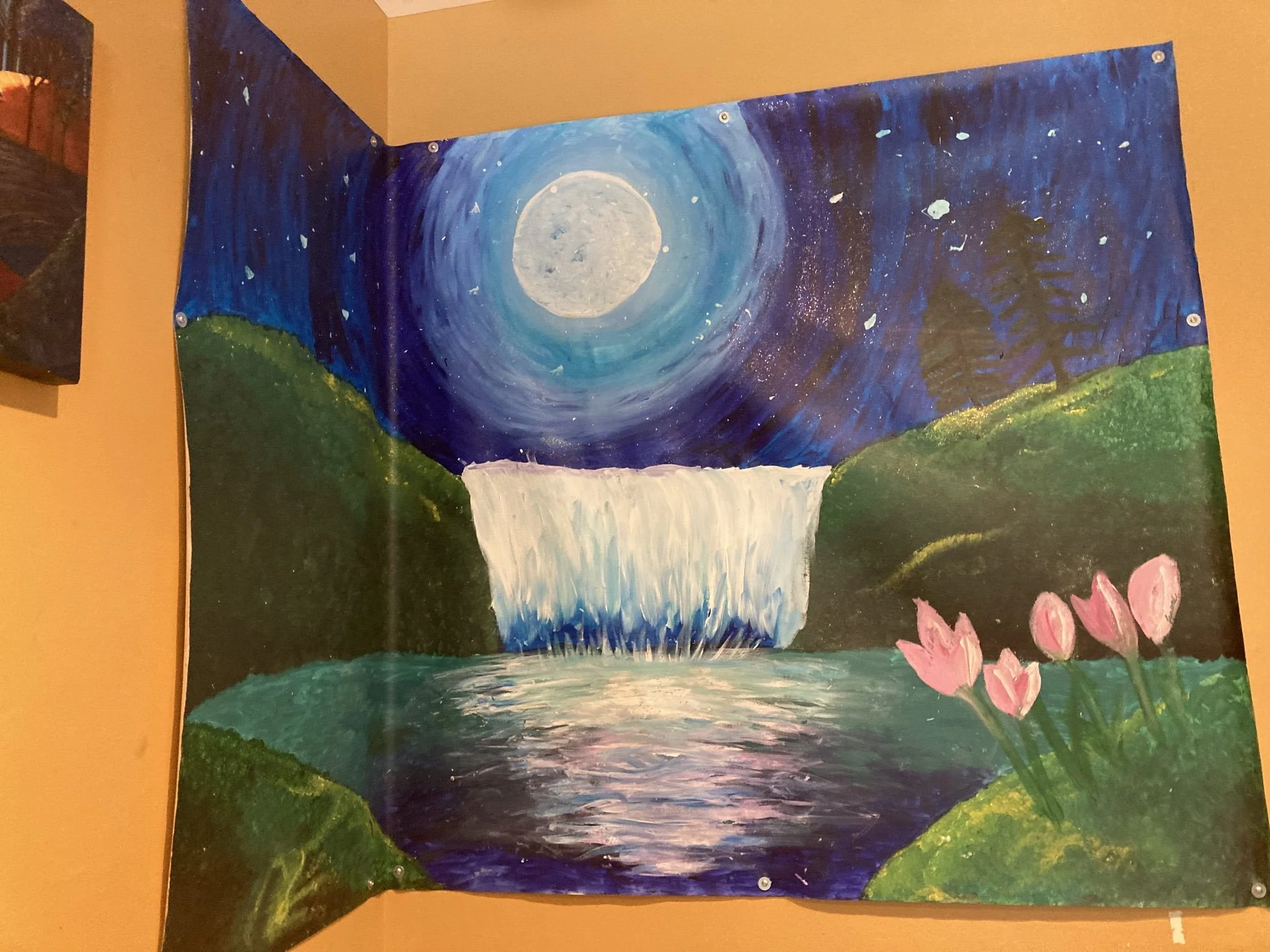 Waterfall Twilight | Acrylic Paint | 2021