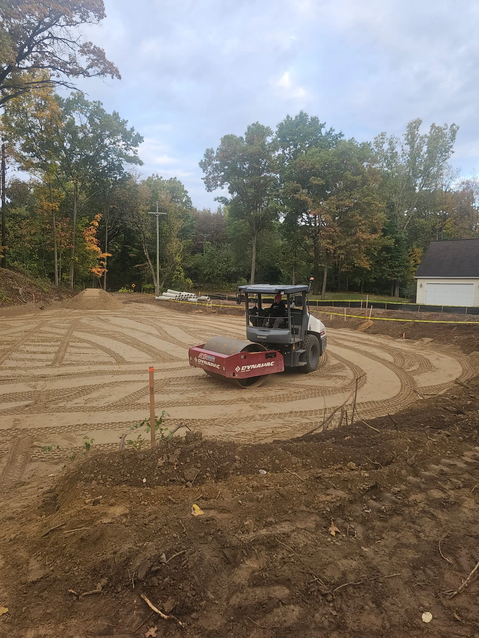 Compaction for new cul-de-sac