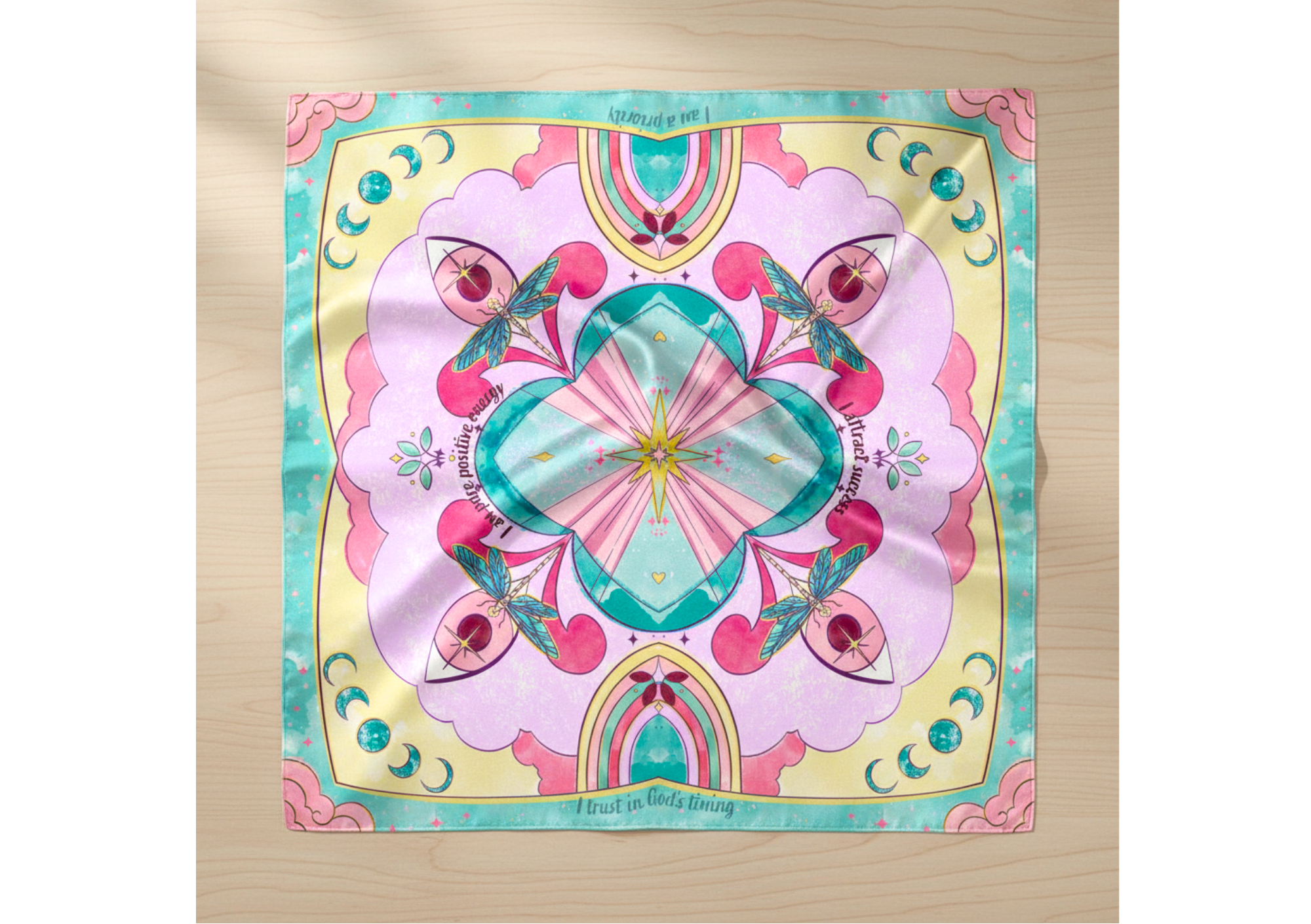 Lenço "Trust in God's timing" (libelinha)
