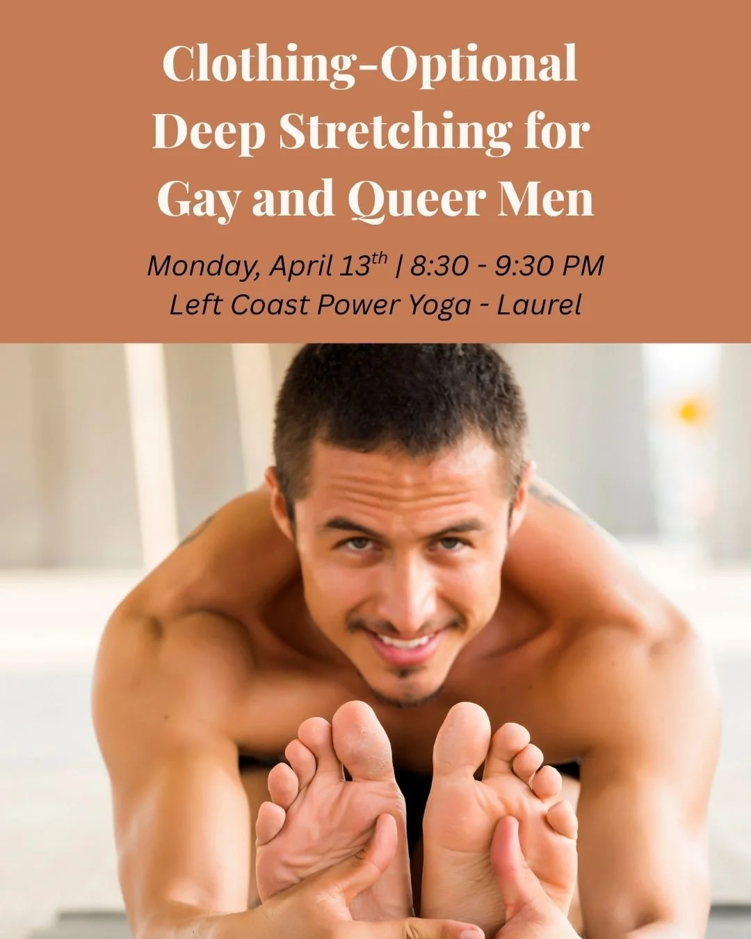 Clothing-Optional Deep Stretching for Gay & Queer Men