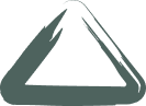 A simple, stylized drawing of an upside-down triangle with a small border.
