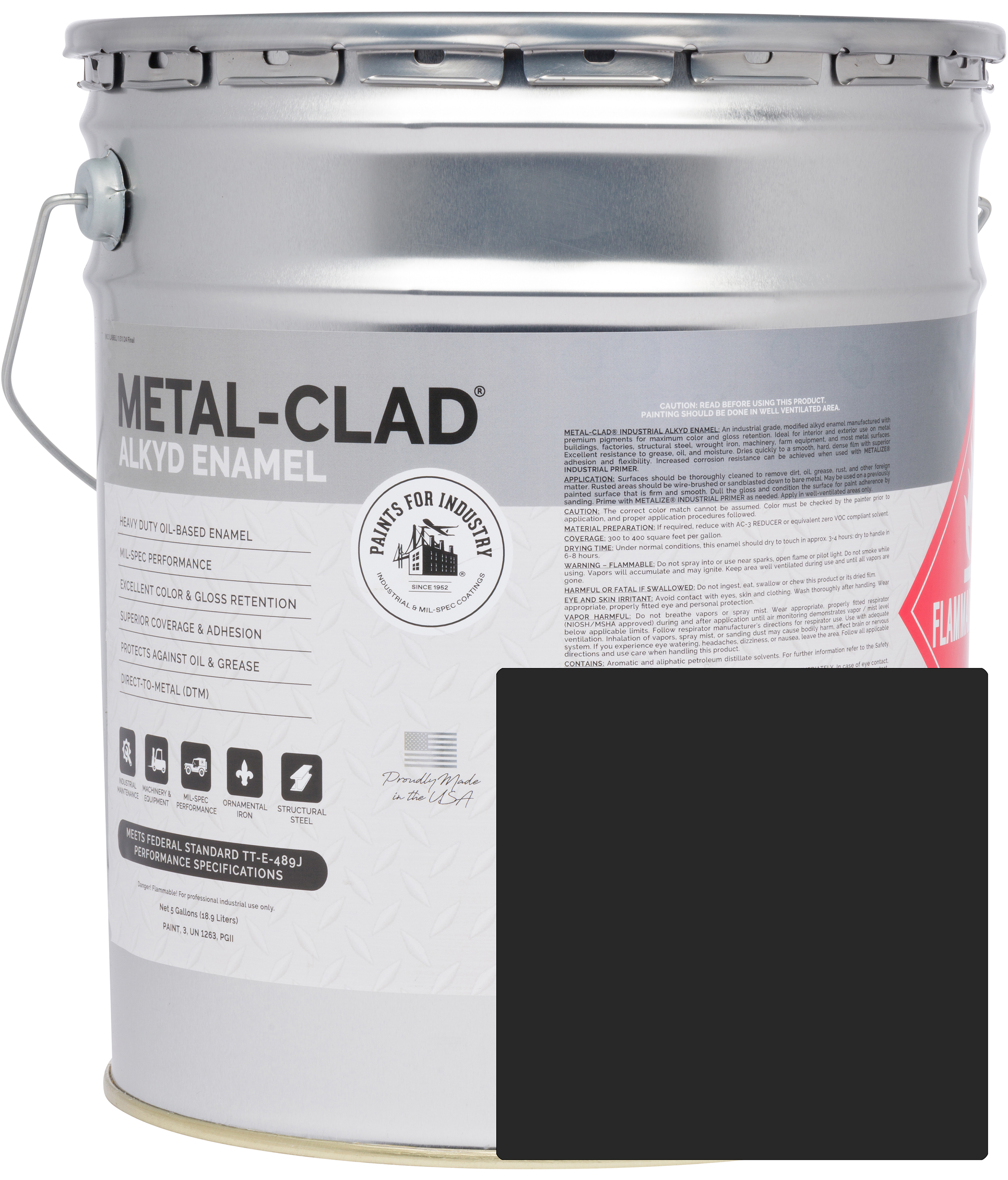 8-HES-6911 (Satin Black) - 5 Gallon