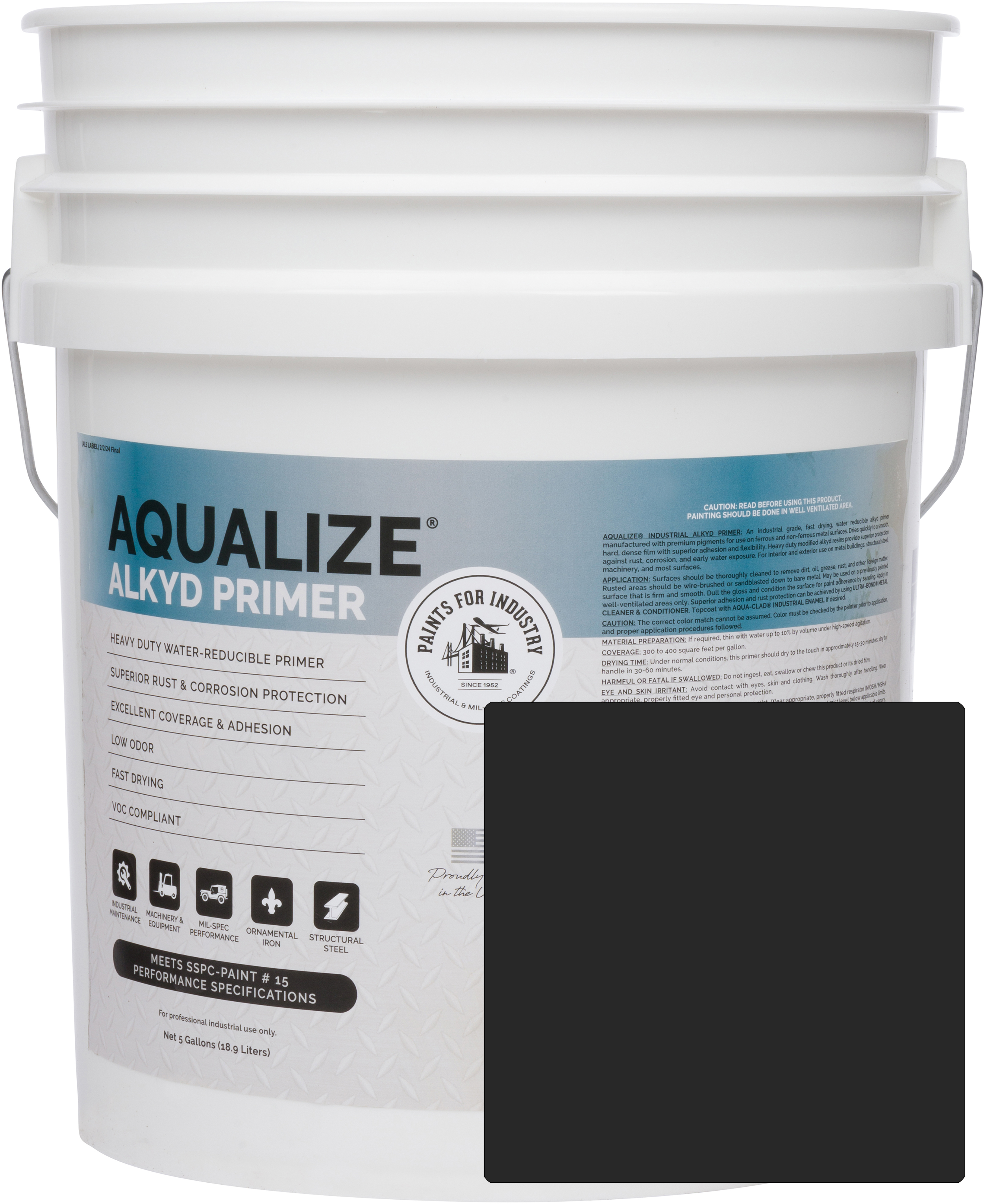 8-WP-1116 (Black Primer) - 5 Gallon