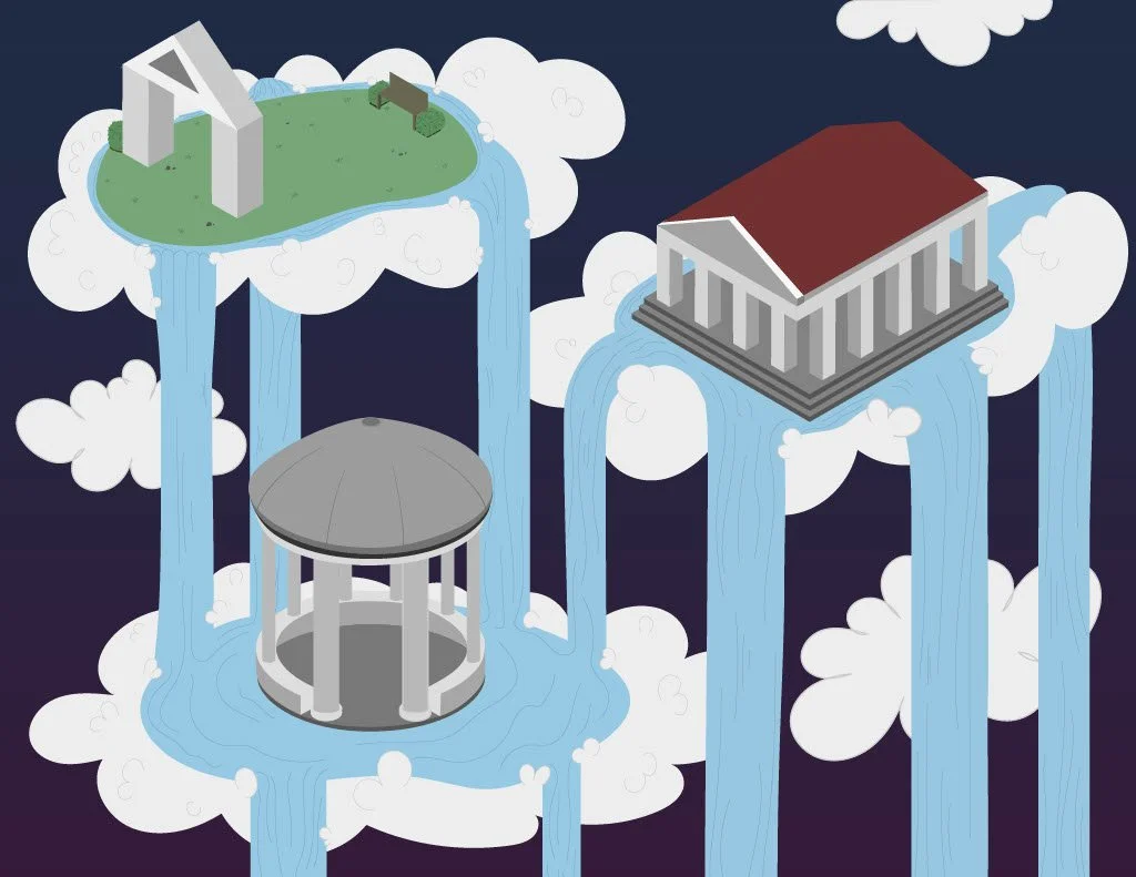 Floating Temples: Isometric World