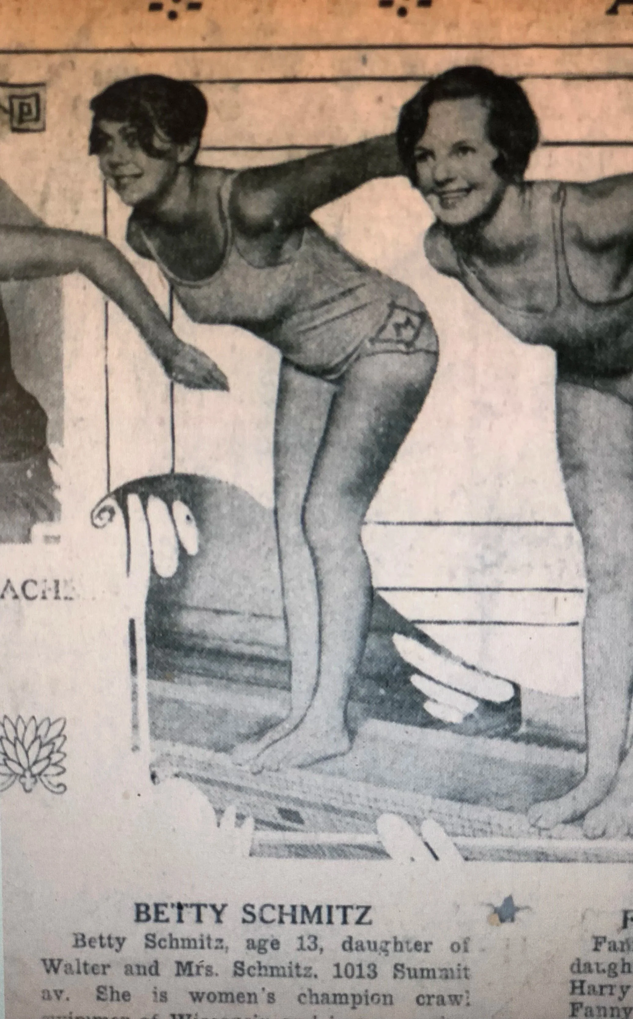 My mom -- AAU swimming champion