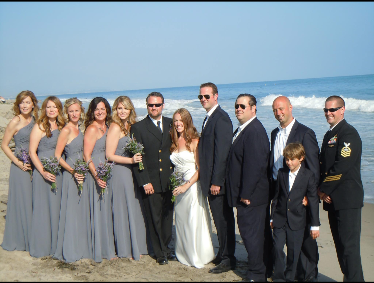 Family beach wedding, Santa Barbara