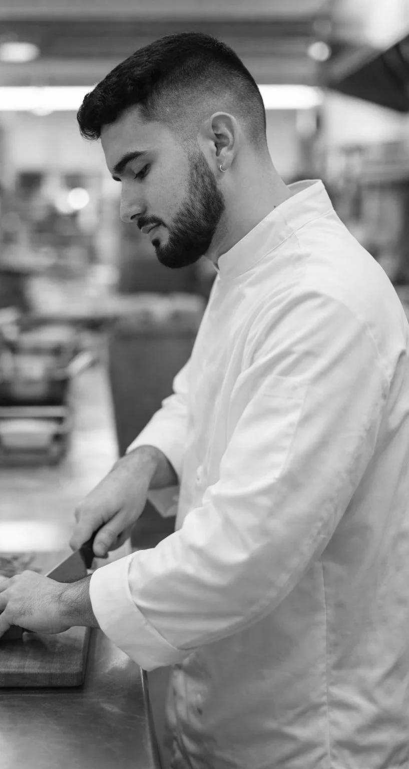 Private Chef working in a kitchen , The Meridian Table Private dinner fort Worth dallas