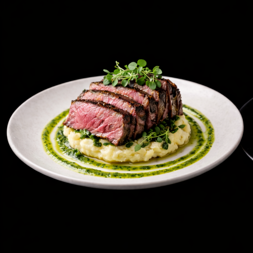 Private chef steak plate at a dinner party in Dallas Fort Worth