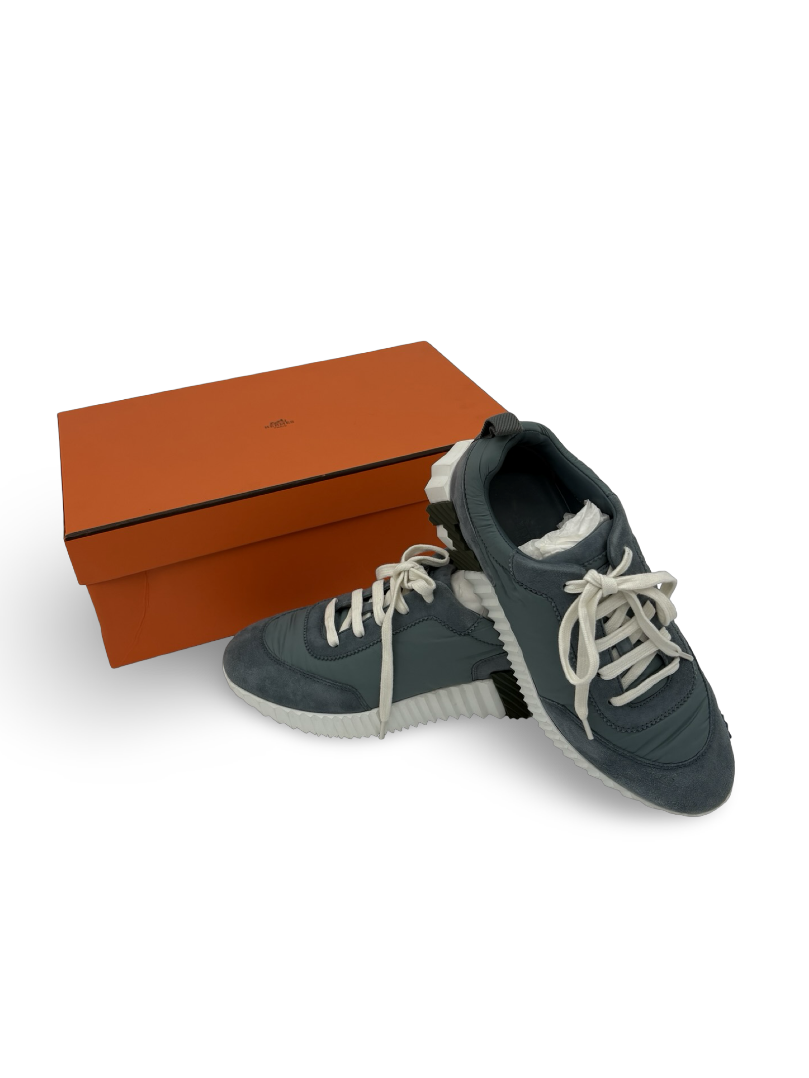 Hermès Bouncing Sneakers Blue and White Size EU 38