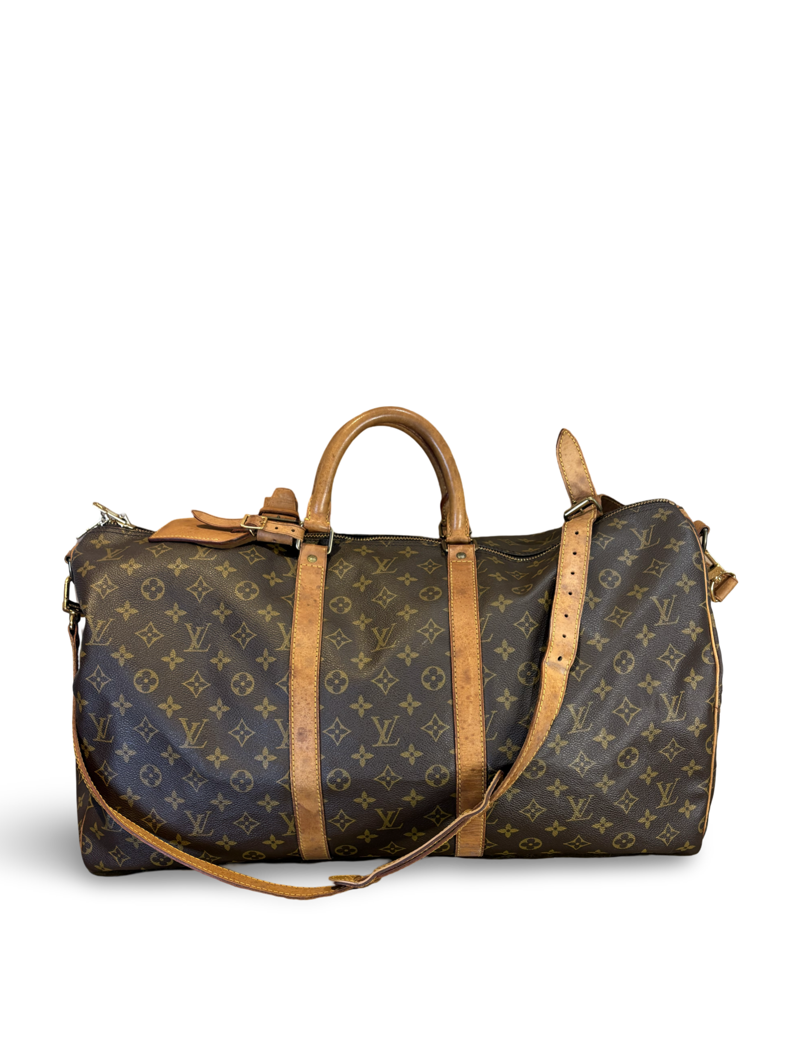 Louis Vuitton Keepall Bandouliere 55 Brown Monogram Canvas Travel Duffel Bag