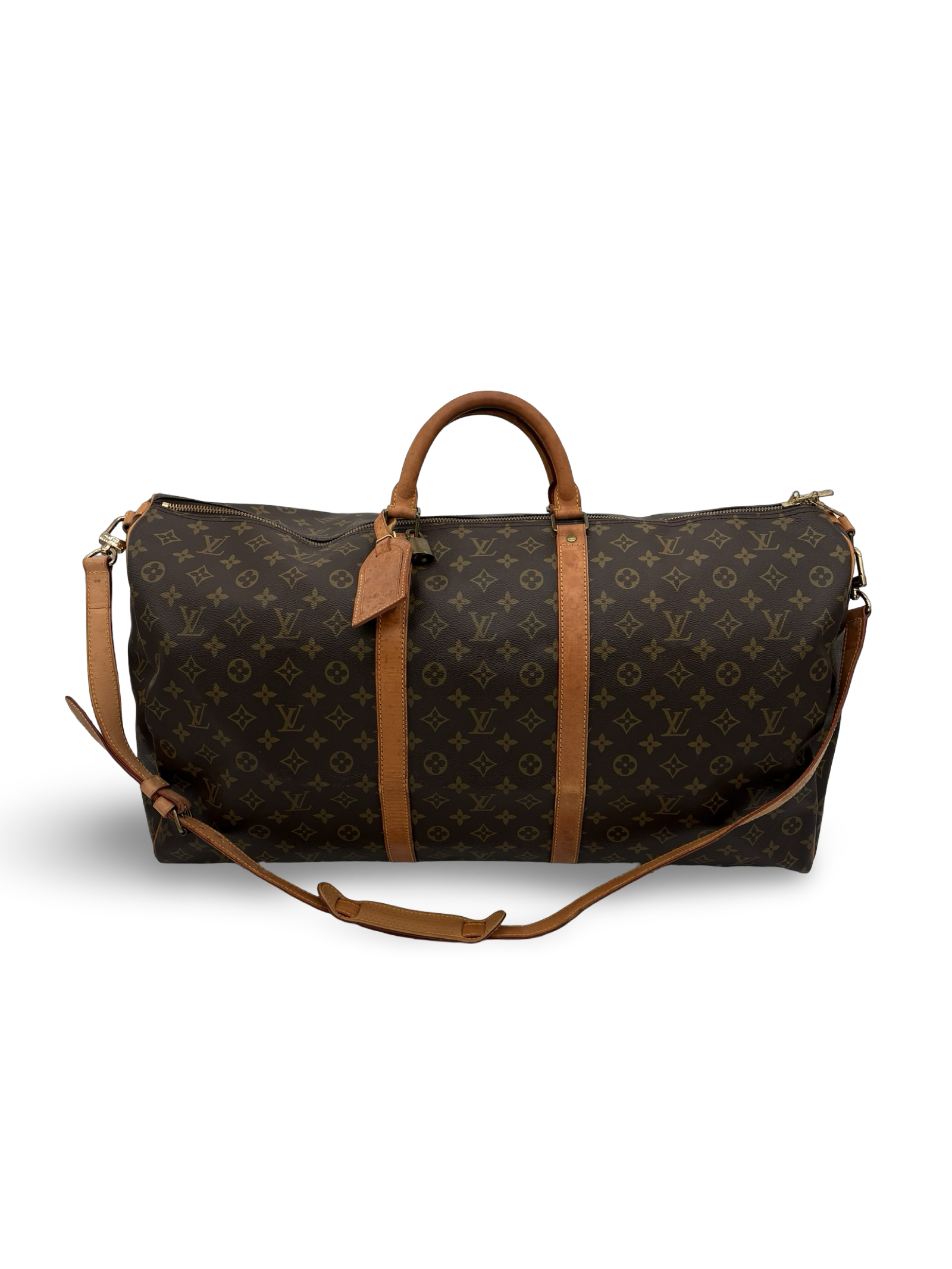 Louis Vuitton Keepall 60 Bandouliere Brown Monogram Canvas Travel Duffel Bag