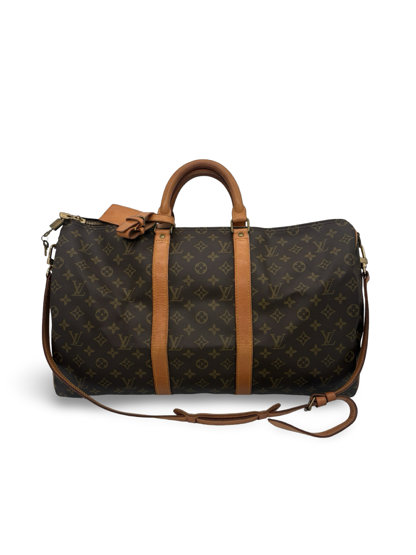 Louis Vuitton Keepall 50 Bandouliere Brown Monogram Canvas Travel Duffel Bag