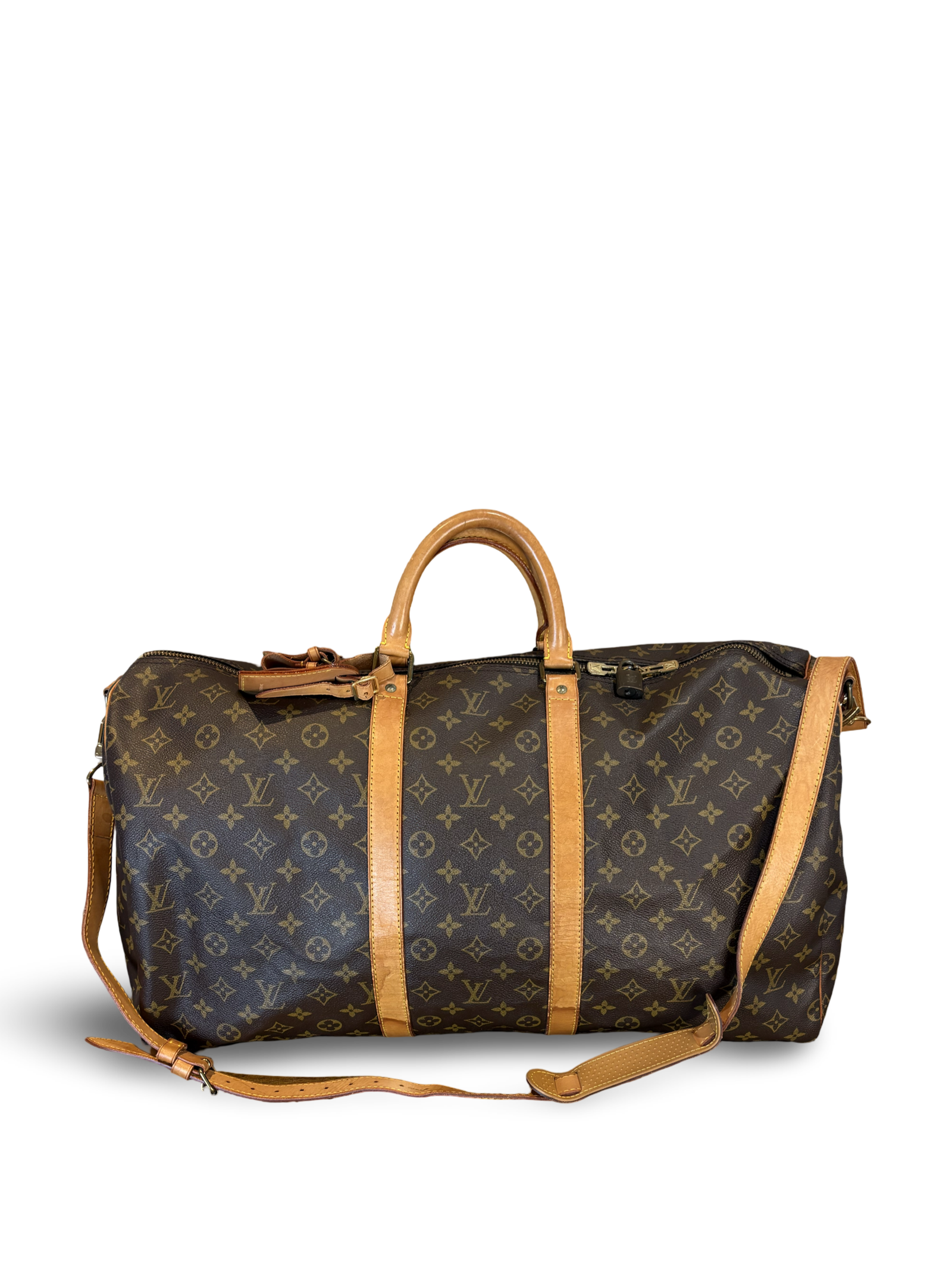 Louis Vuitton Keepall 55 Bandouliere Brown Monogram Canvas Travel Duffel Bag