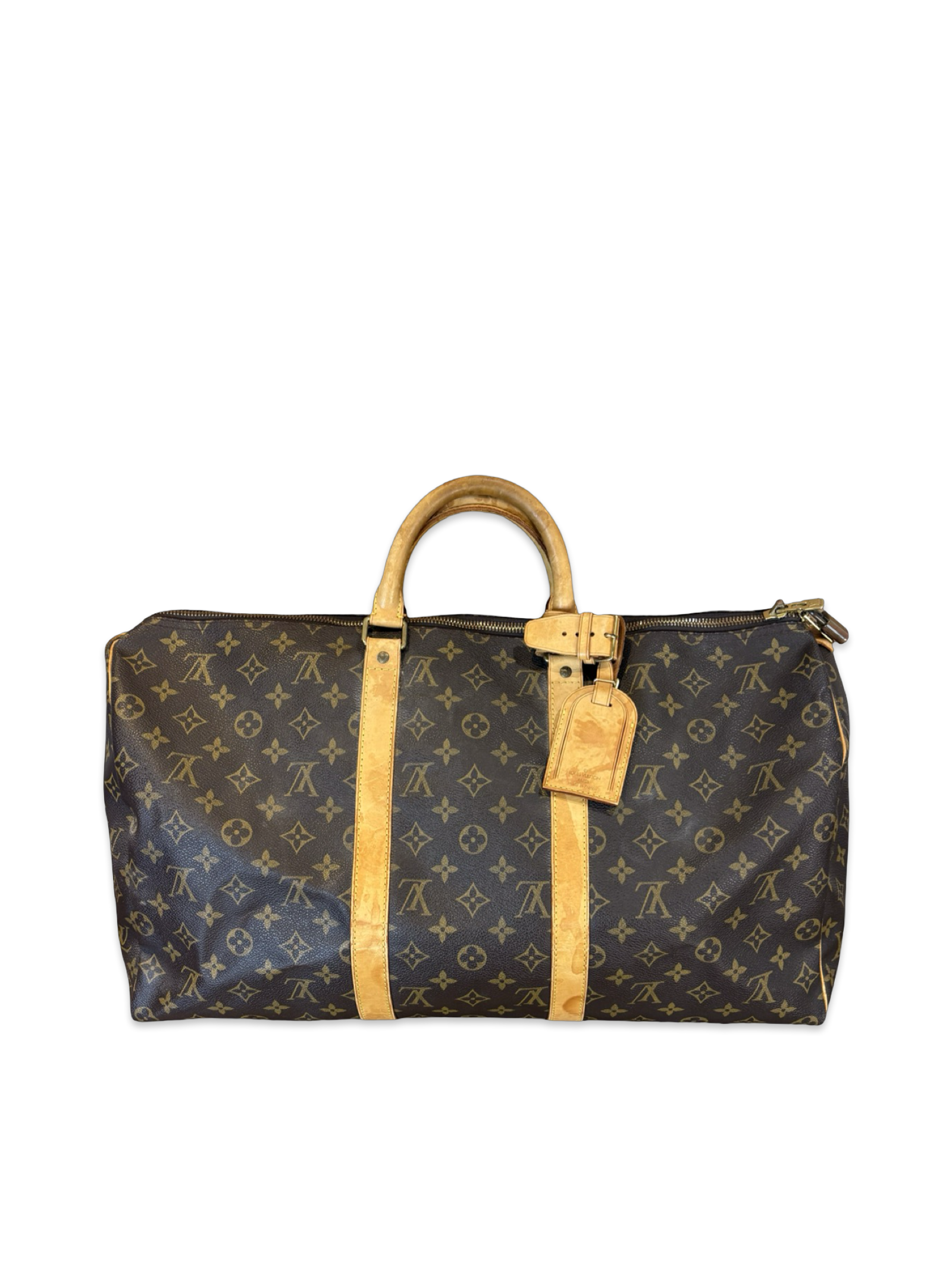 Louis Vuitton Keepall 45 Brown Monogram Canvas Travel Duffel Bag