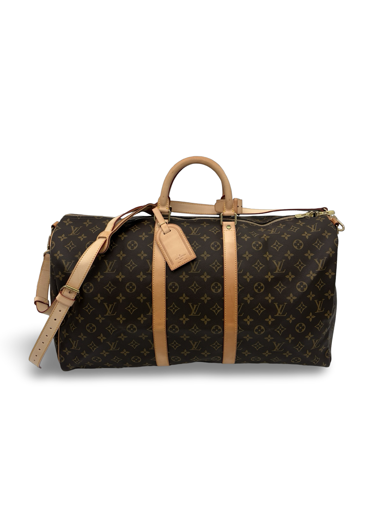 Louis Vuitton Keepall 50 Bandouliere Brown Monogram Canvas Travel Duffel Bag