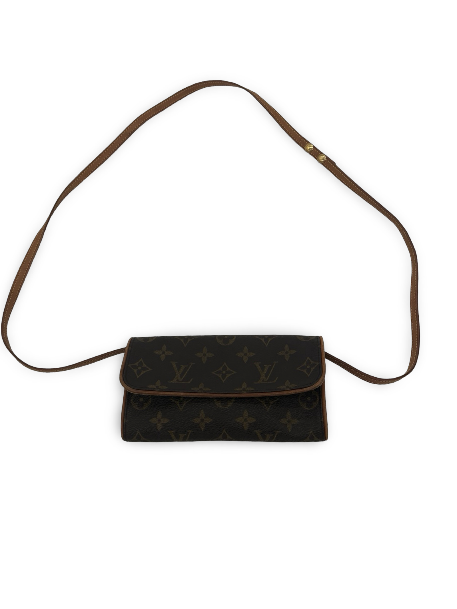 Louis Vuitton Twin Pochette PM Brown Monogram Crossbody Bag
