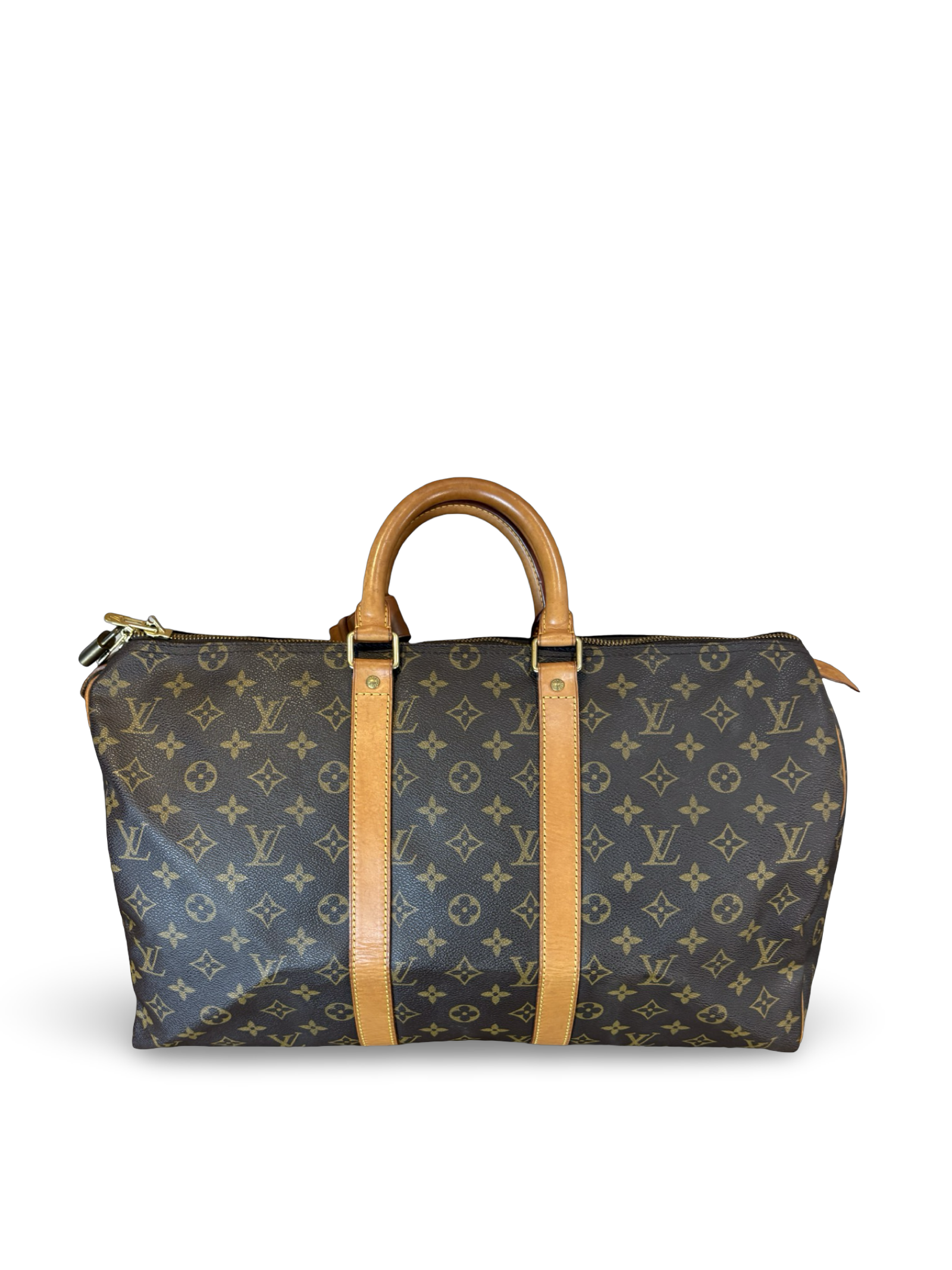 Louis Vuitton Keepall 45 Brown Canvas Monogram Duffel Bag