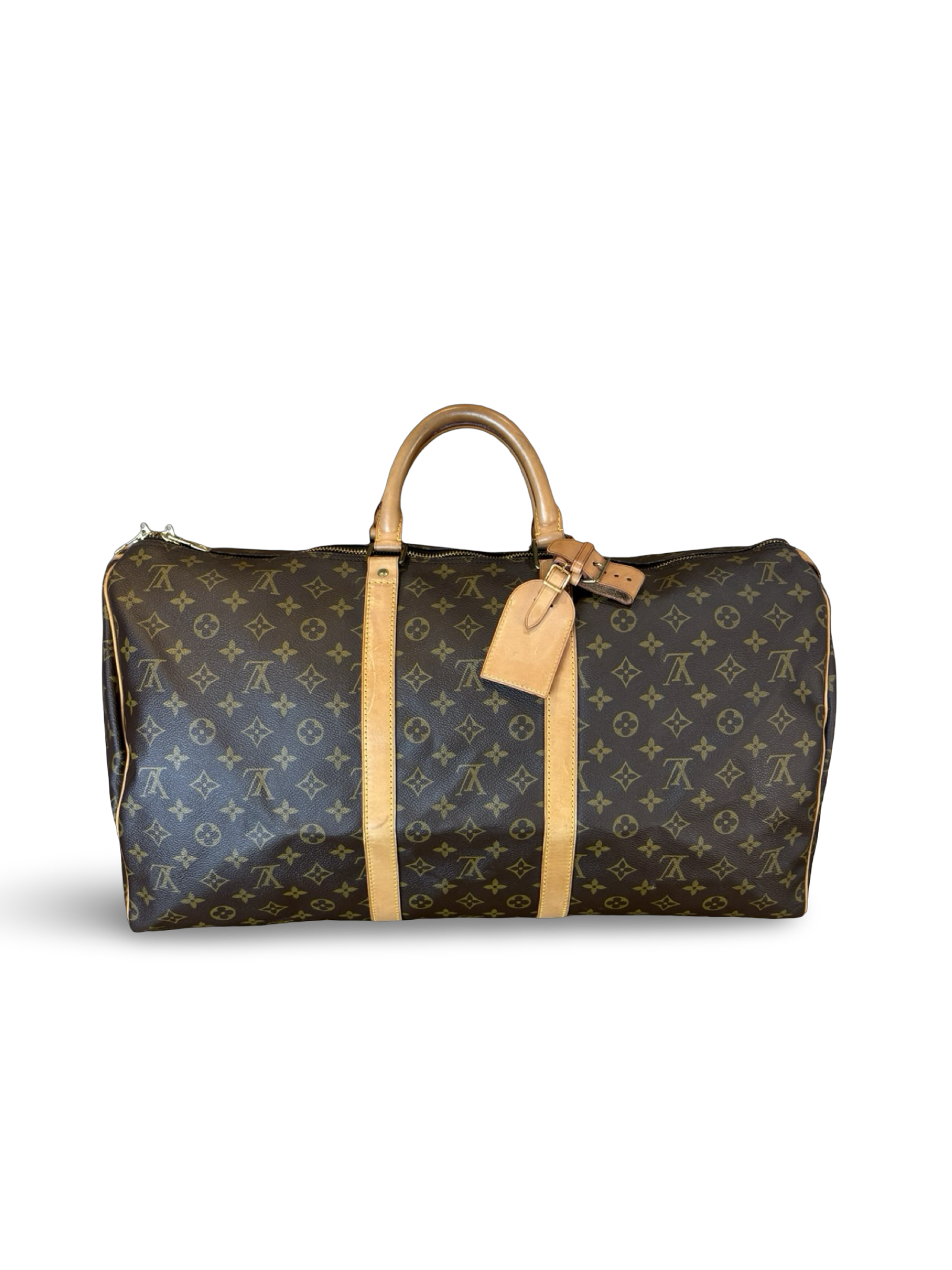 Louis Vuitton Keepall 55 Brown Monogram Canvas Travel Duffel Bag